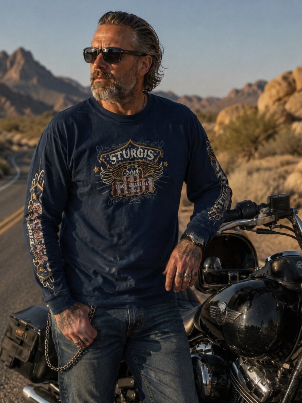 Mens Sturgis Long Sleeve Shirt (XL)
